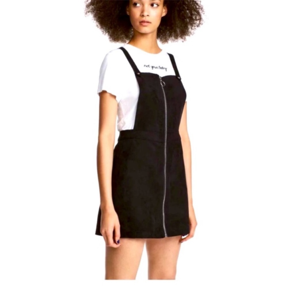 Forever 21 Corduroy Full Front Zip Overall Dress
